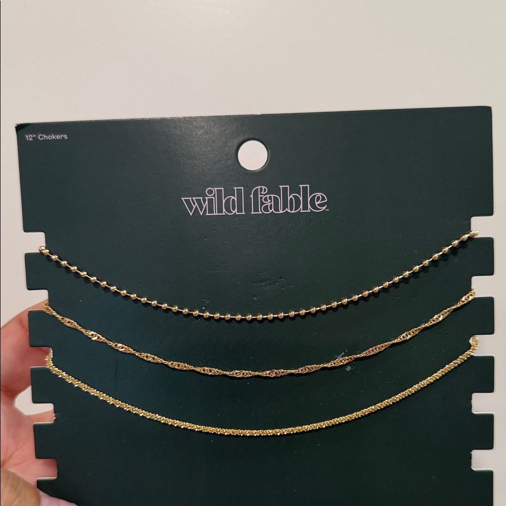 wild fable Gold Layered Necklace Set - 3 Pieces